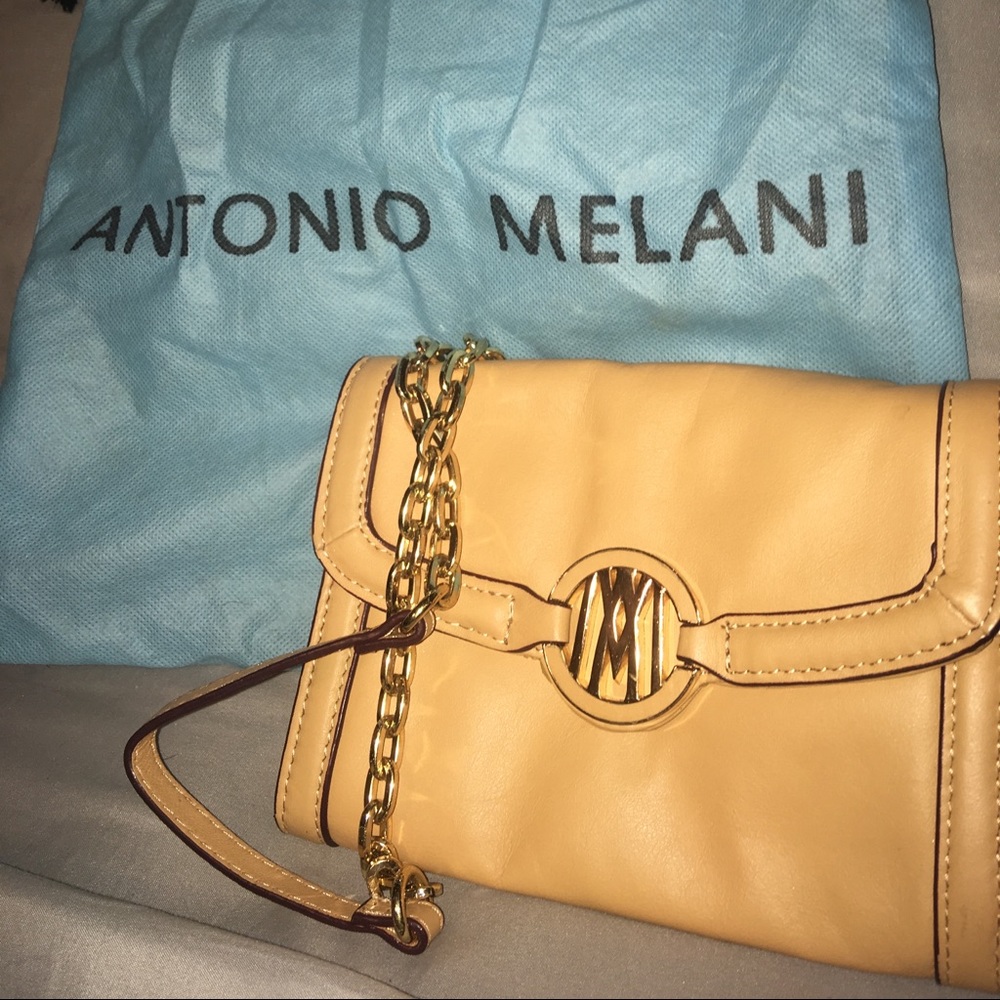 Antonio Melani Camel Soft Leather Cross Body